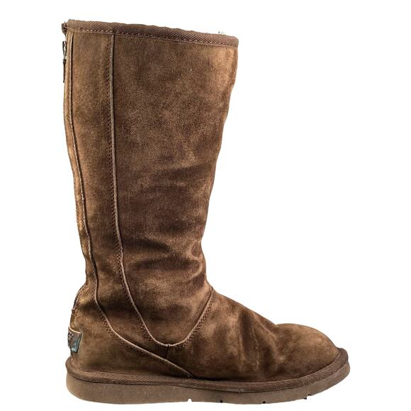 UGG Women’s Knightsbridge Brown Suede Tall Winter Boot Size US 7 - Picture 4 of 10